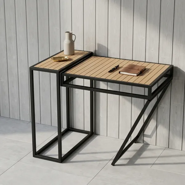Mesa dobrável industrial articulada de parede - Cabeuu